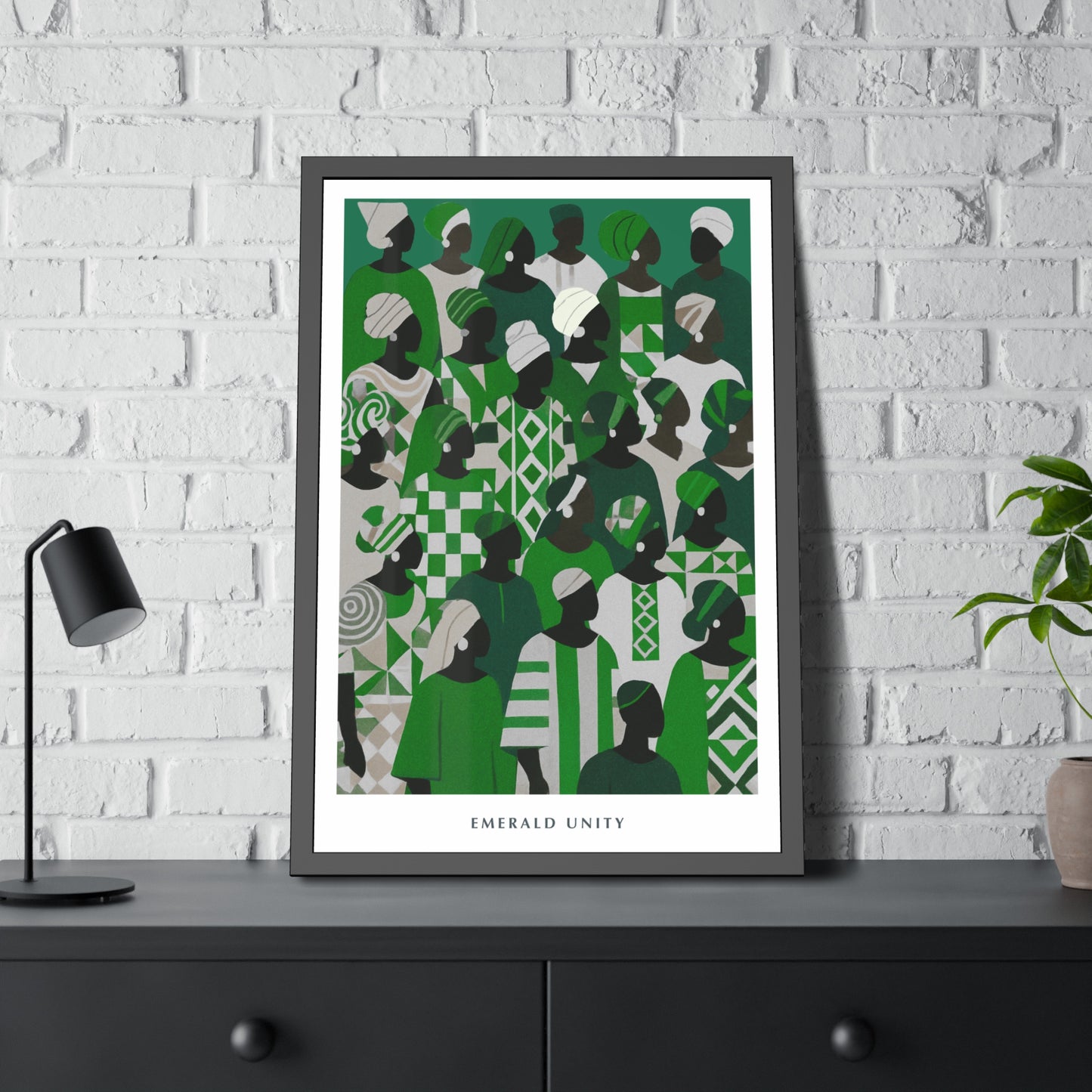 Emerald Unity - Framed Poster Print