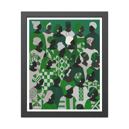 Emerald Unity - No text - Framed Poster Print