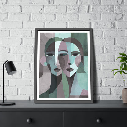 Mes Visages - No text - Framed Poster Print
