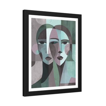 Mes Visages - No text - Framed Poster Print