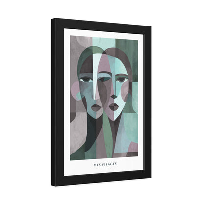Mes Visages - Framed Poster Print