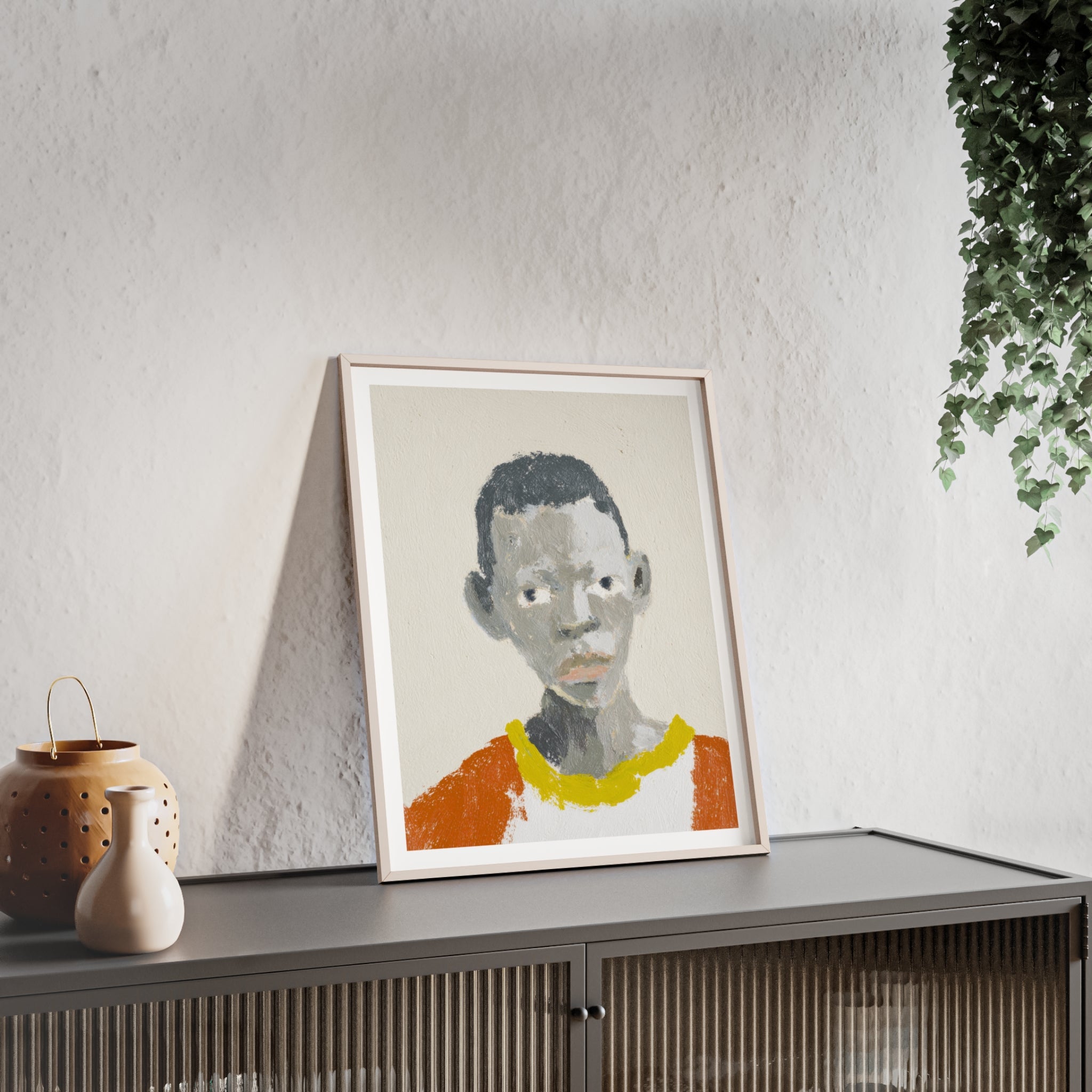 Chartreuse Accent - Framed Art Print