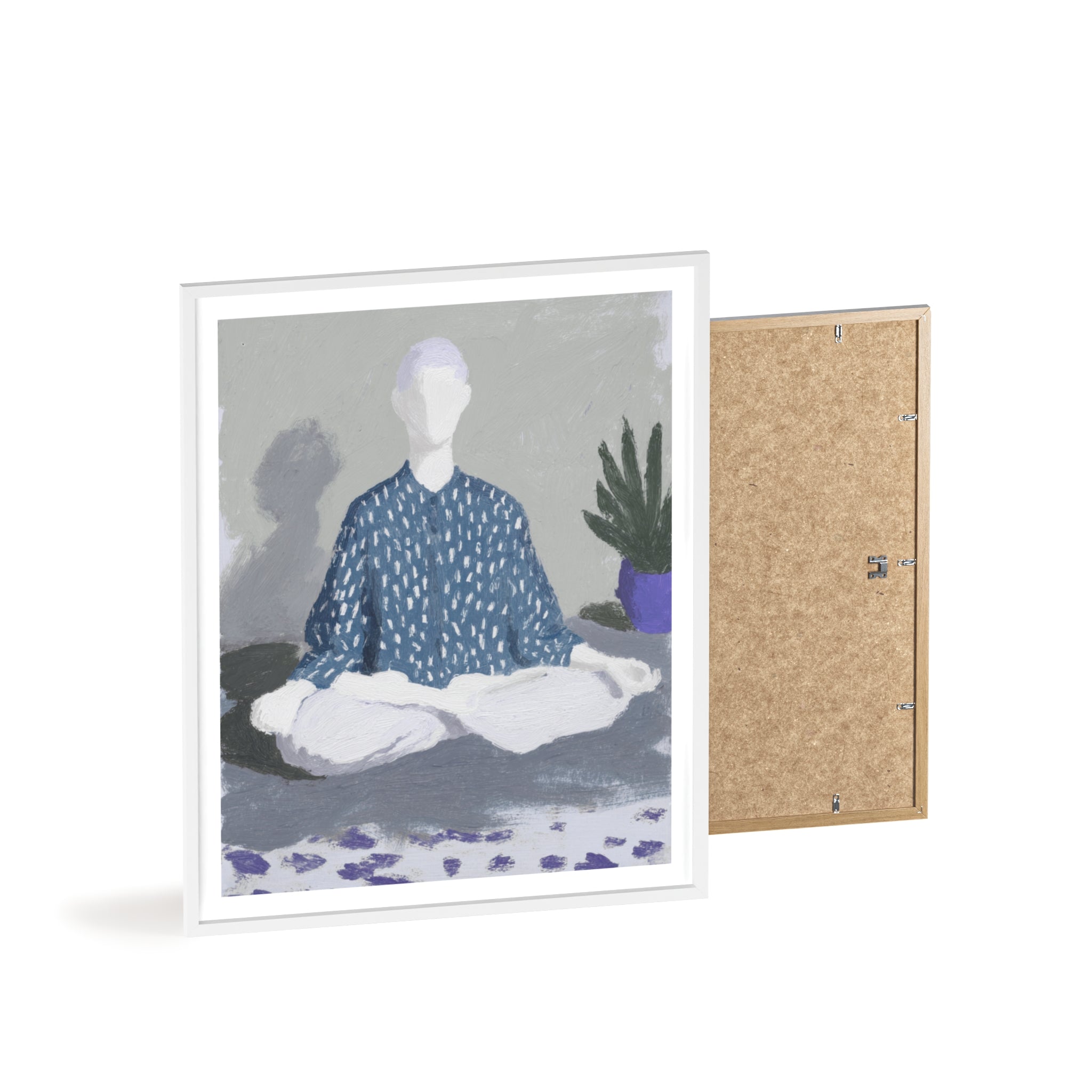 Seated Stillness - Framed Art Print