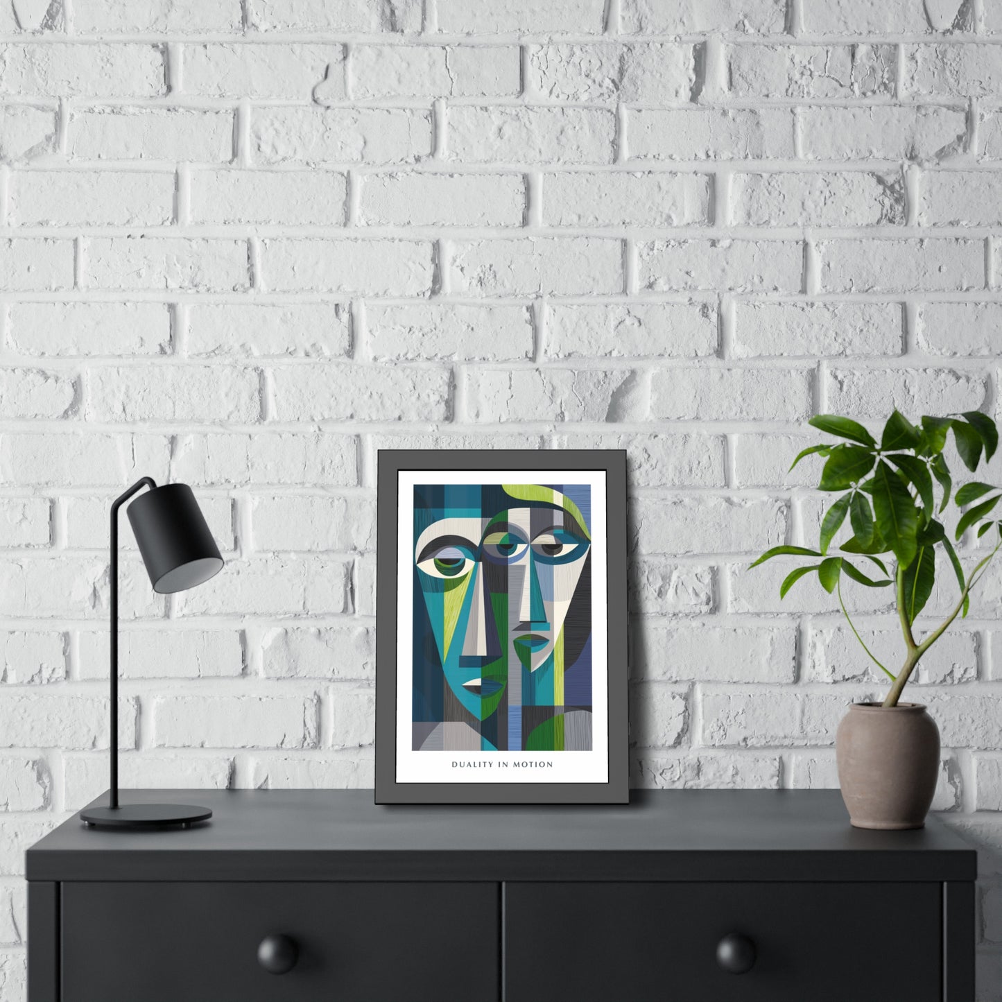 Duality in motion -  Framed Poster Print