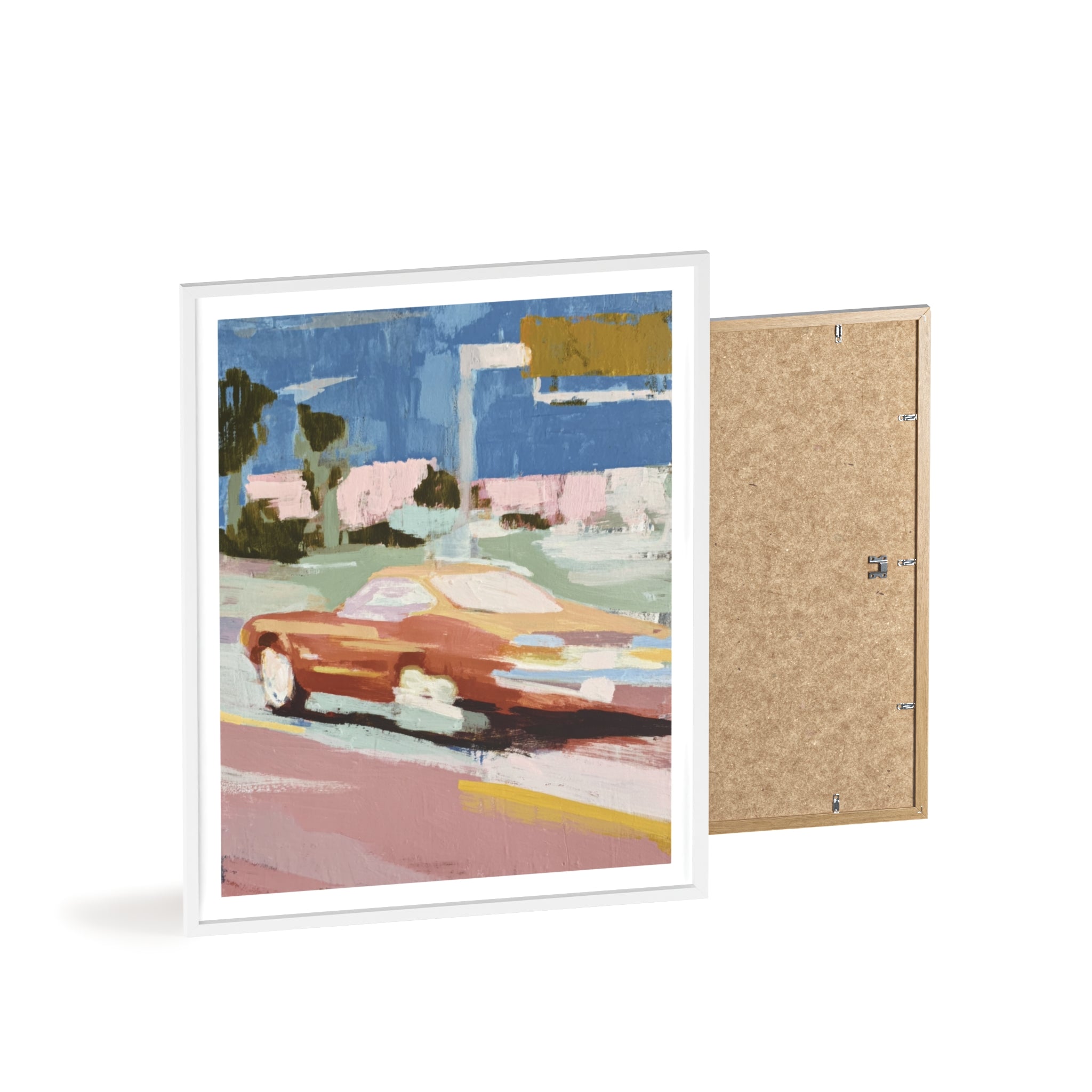 Turquoise Sky Drive - Framed Art Print