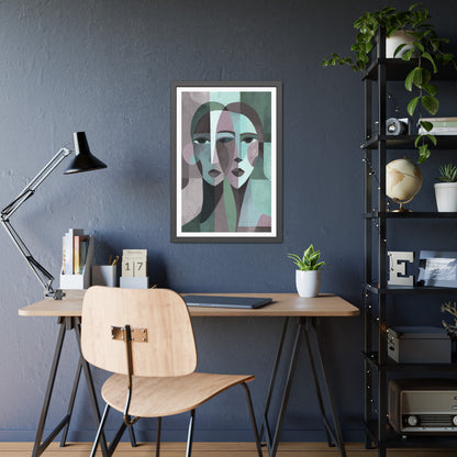 Mes Visages - No text - Framed Poster Print