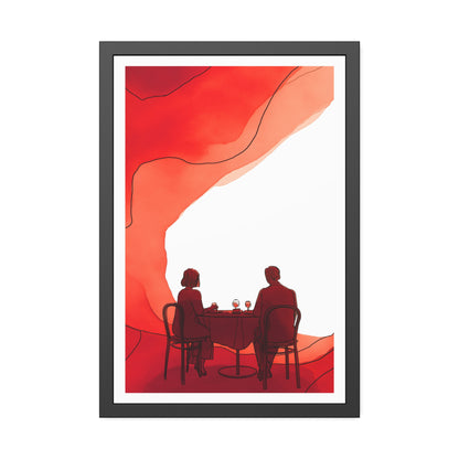 Mangeons ensembles mon amour  - Framed Poster Print