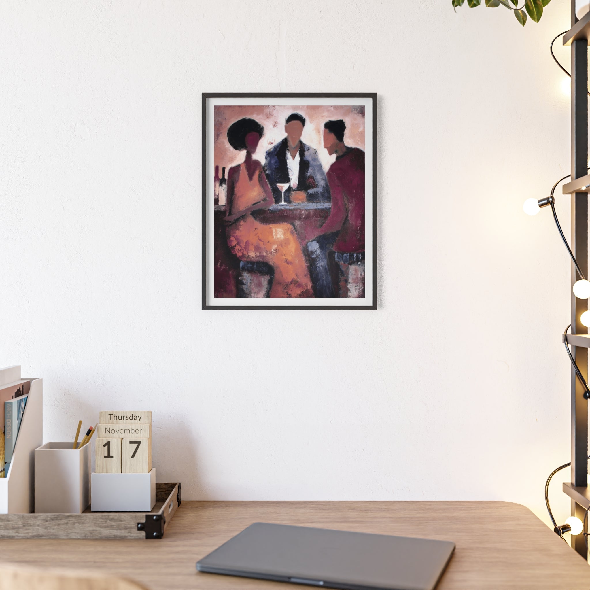The Table Between - Framed Art Print