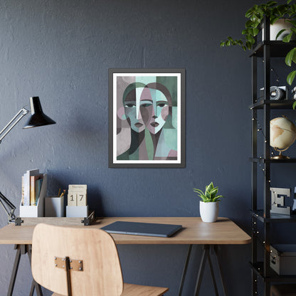 Mes Visages - No text - Framed Poster Print