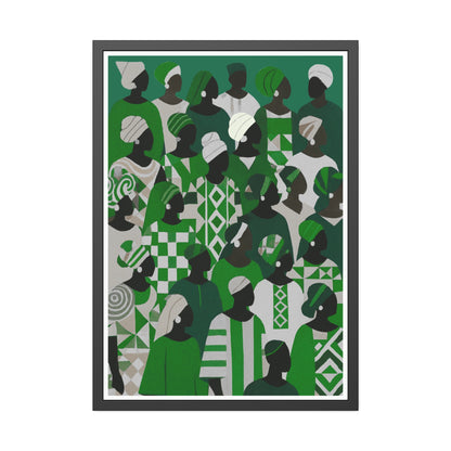 Emerald Unity - No text - Framed Poster Print
