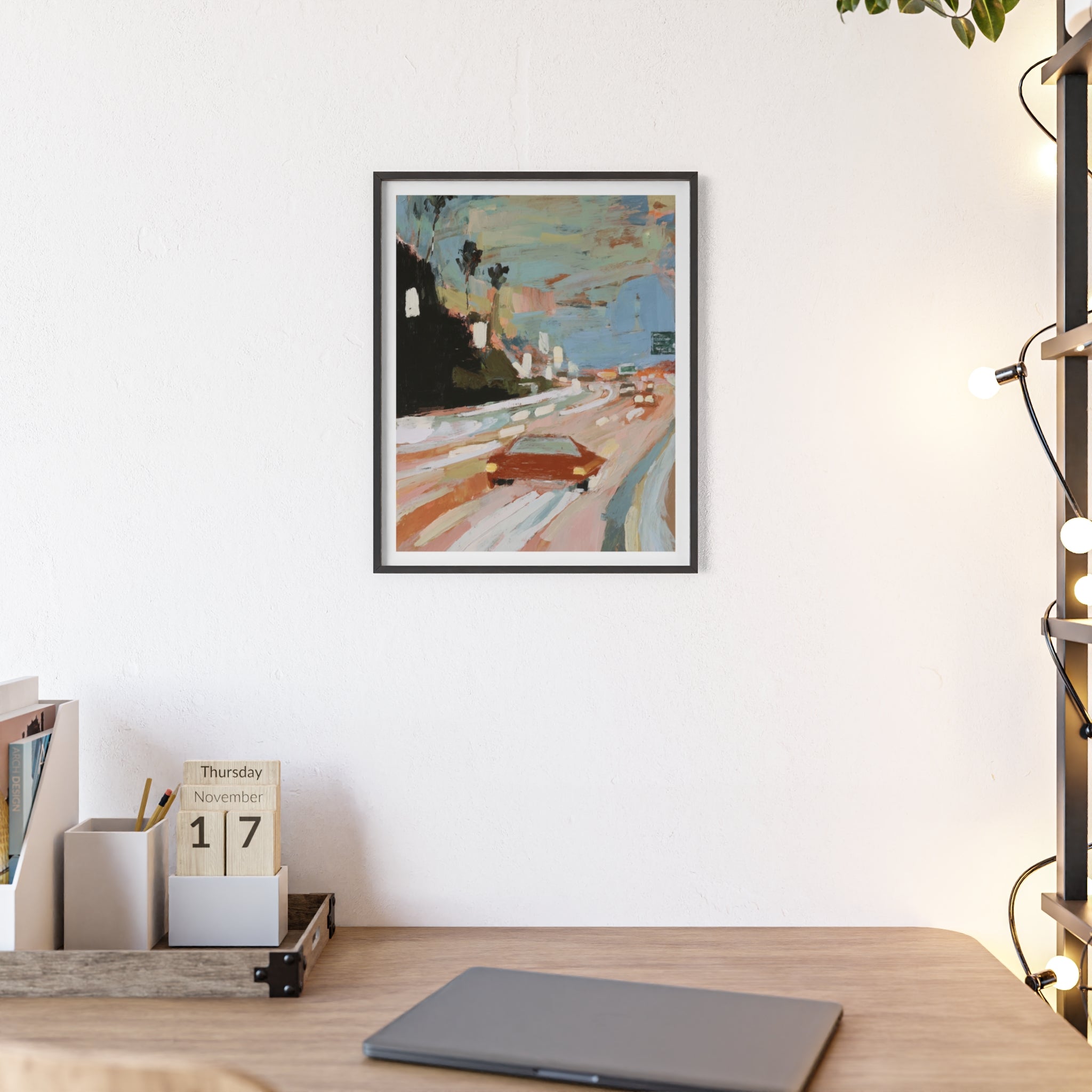 Pink Highway - Framed Art Print