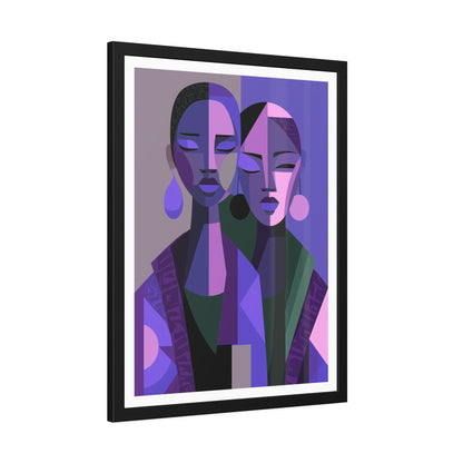 Les Soeurs Amoureux - No text - Framed Poster Print