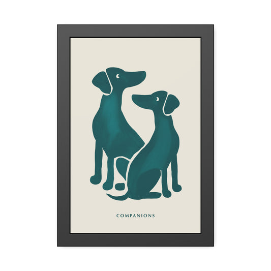 'Companion' - Dog Wall Poster - Minimalist Design