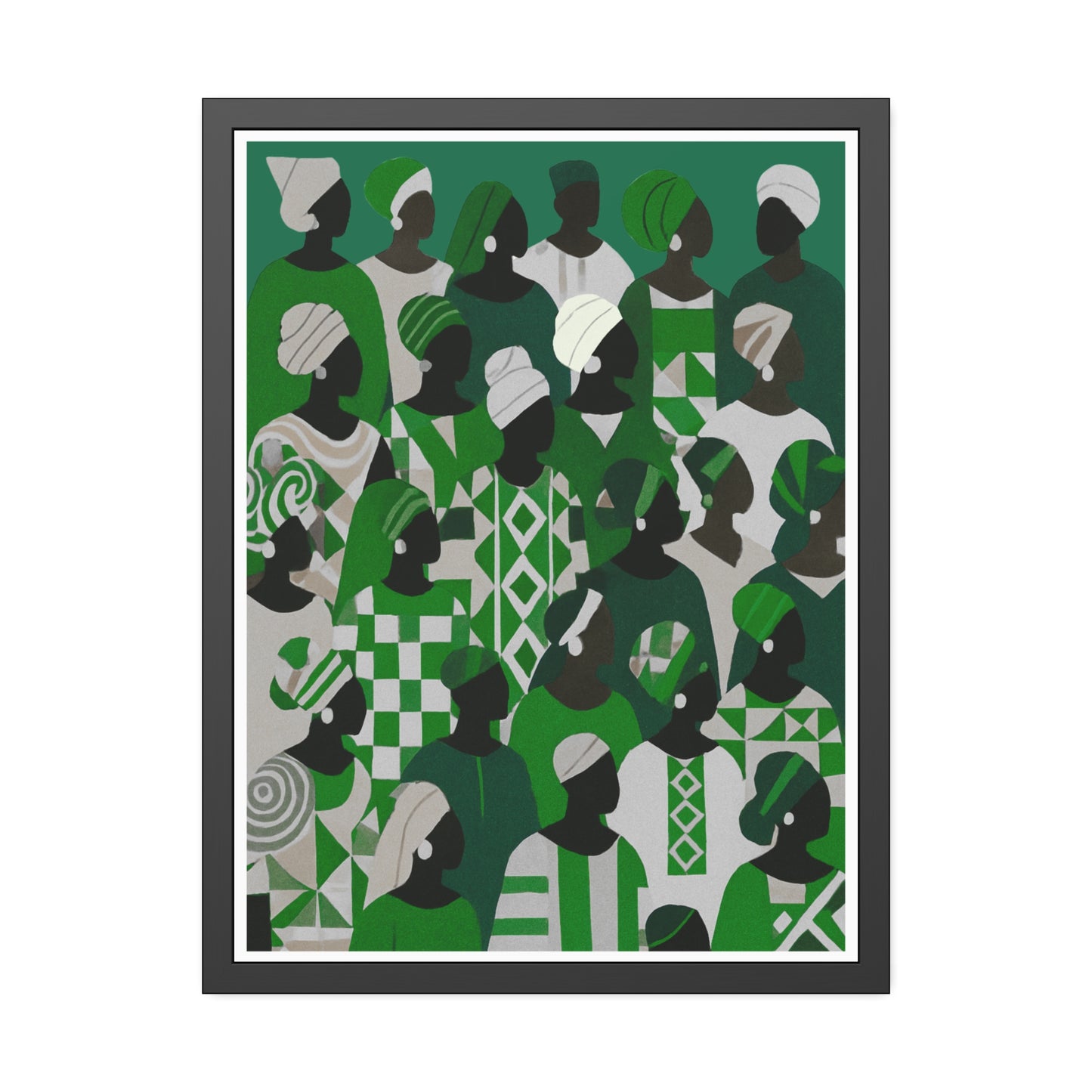 Emerald Unity - No text - Framed Poster Print
