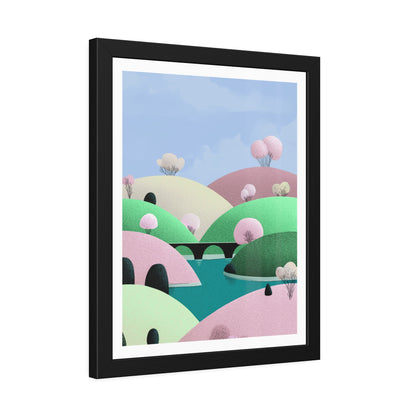 Spring Bridge - Framed Poster Wall Art
