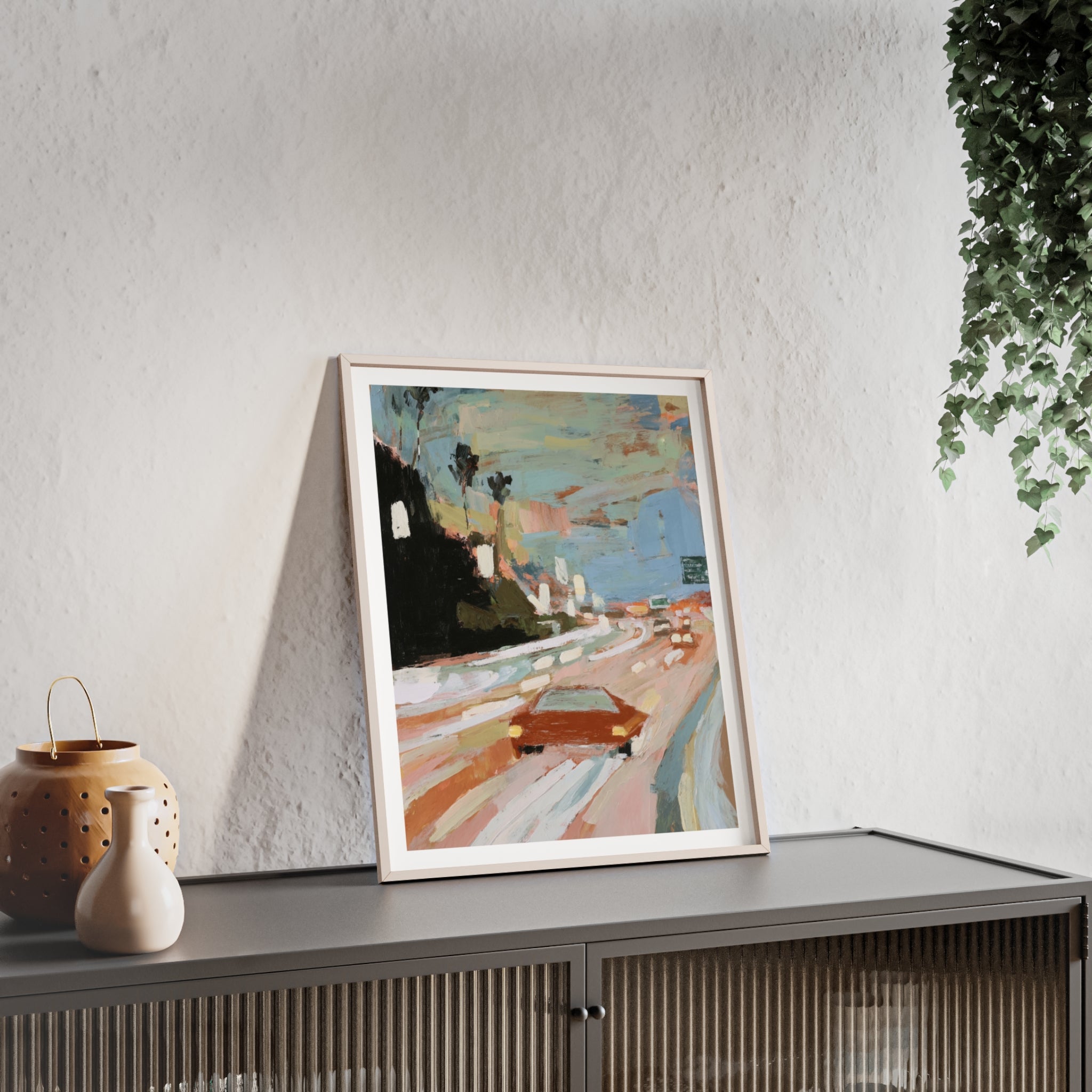 Pink Highway - Framed Art Print