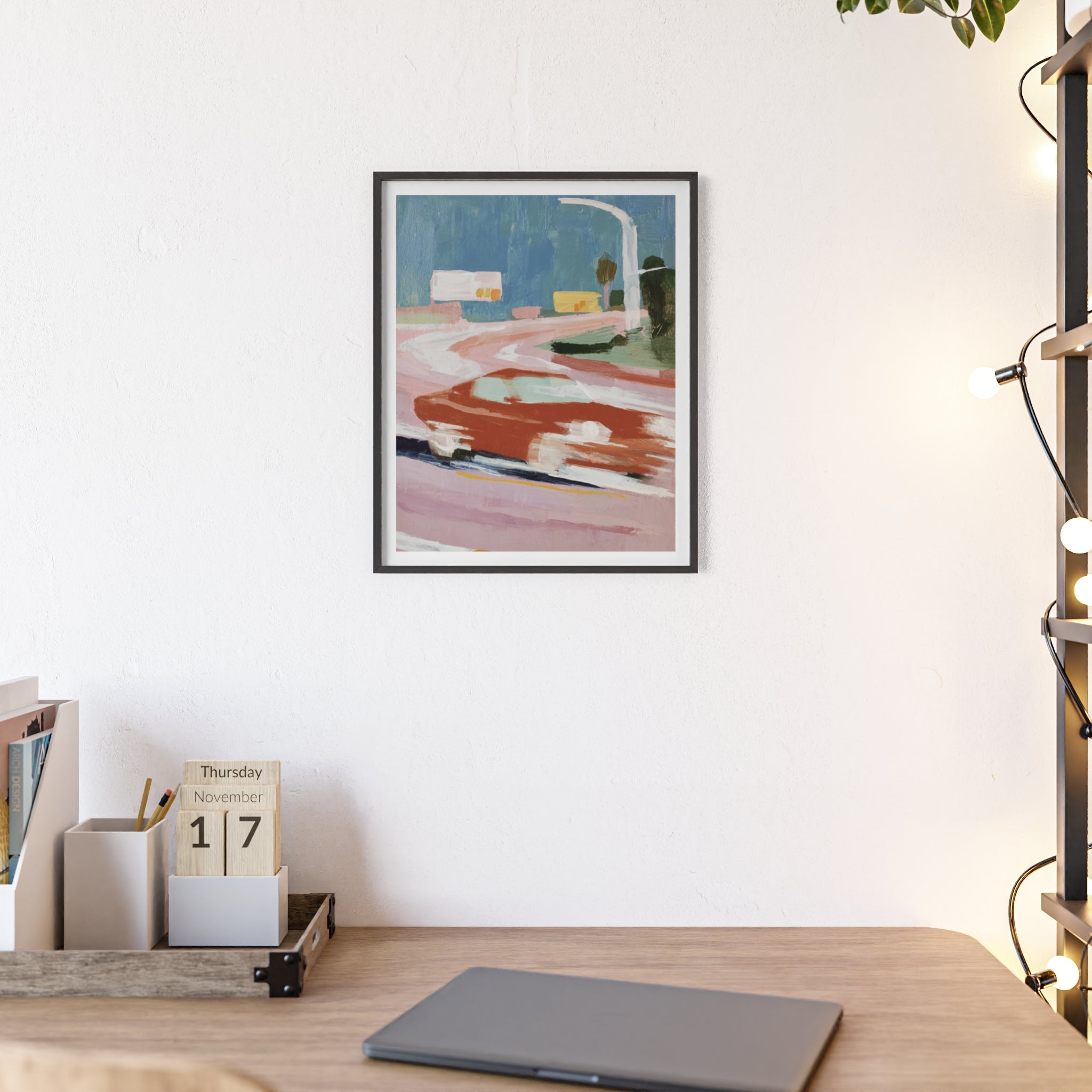 Pink Boulevard - Framed Art Print