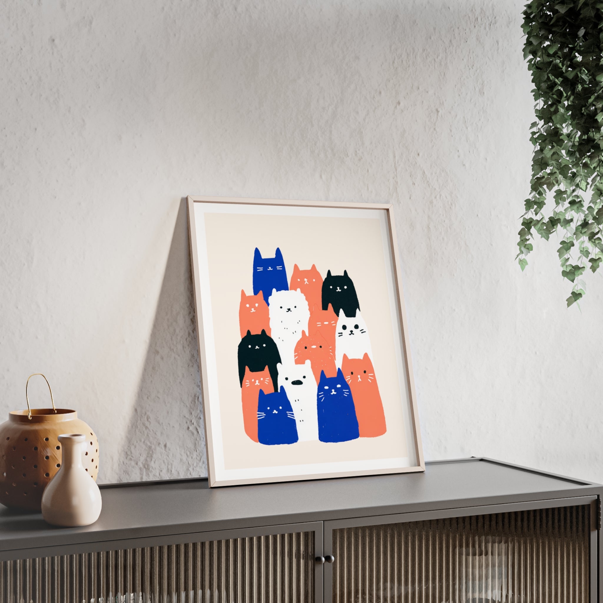 Cat Tower - Framed Art Print