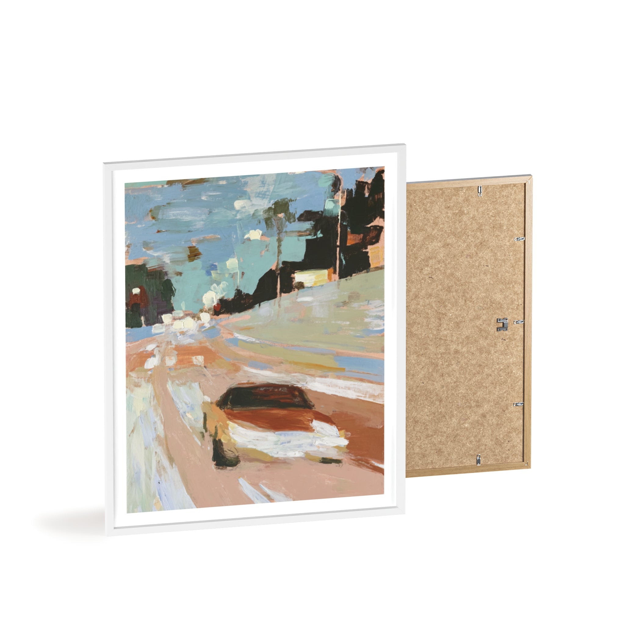 Evening Headlights - Framed Art Print