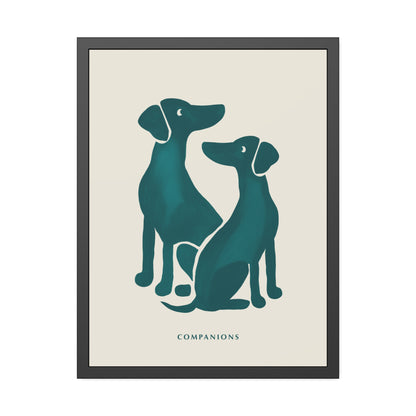 'Companion' - Dog Wall Poster - Minimalist Design