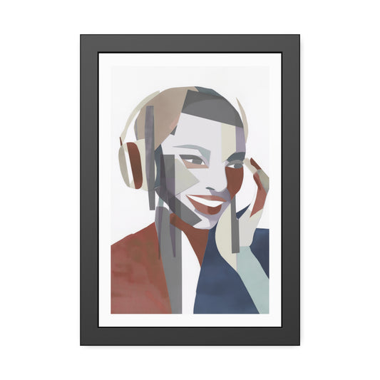 Happy Face Lady - Poster Print Design