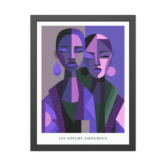 Les Soeurs Amoureux - Framed Poster Print