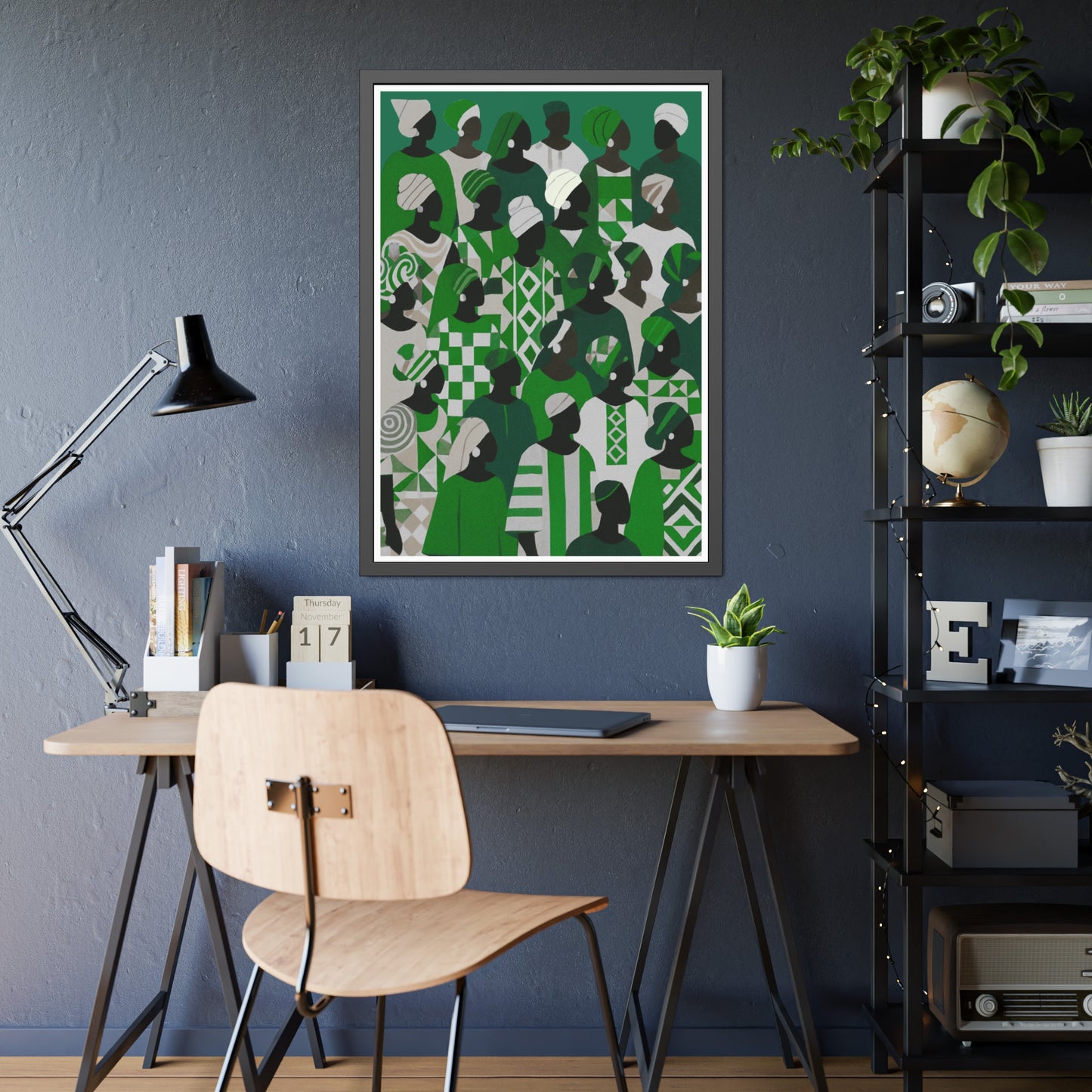 Emerald Unity - No text - Framed Poster Print