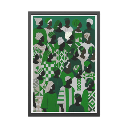 Emerald Unity - No text - Framed Poster Print