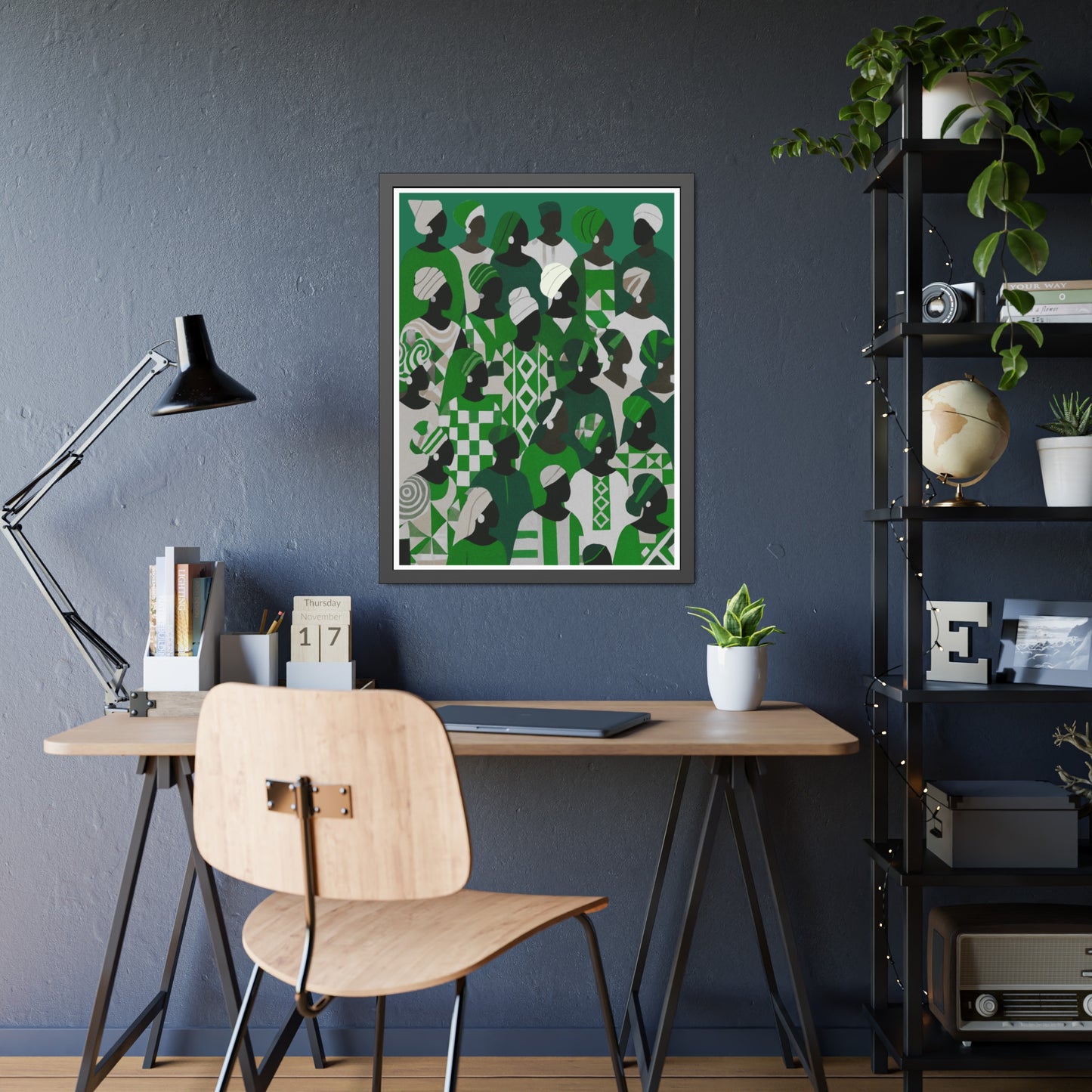 Emerald Unity - No text - Framed Poster Print
