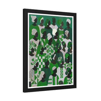 Emerald Unity - No text - Framed Poster Print