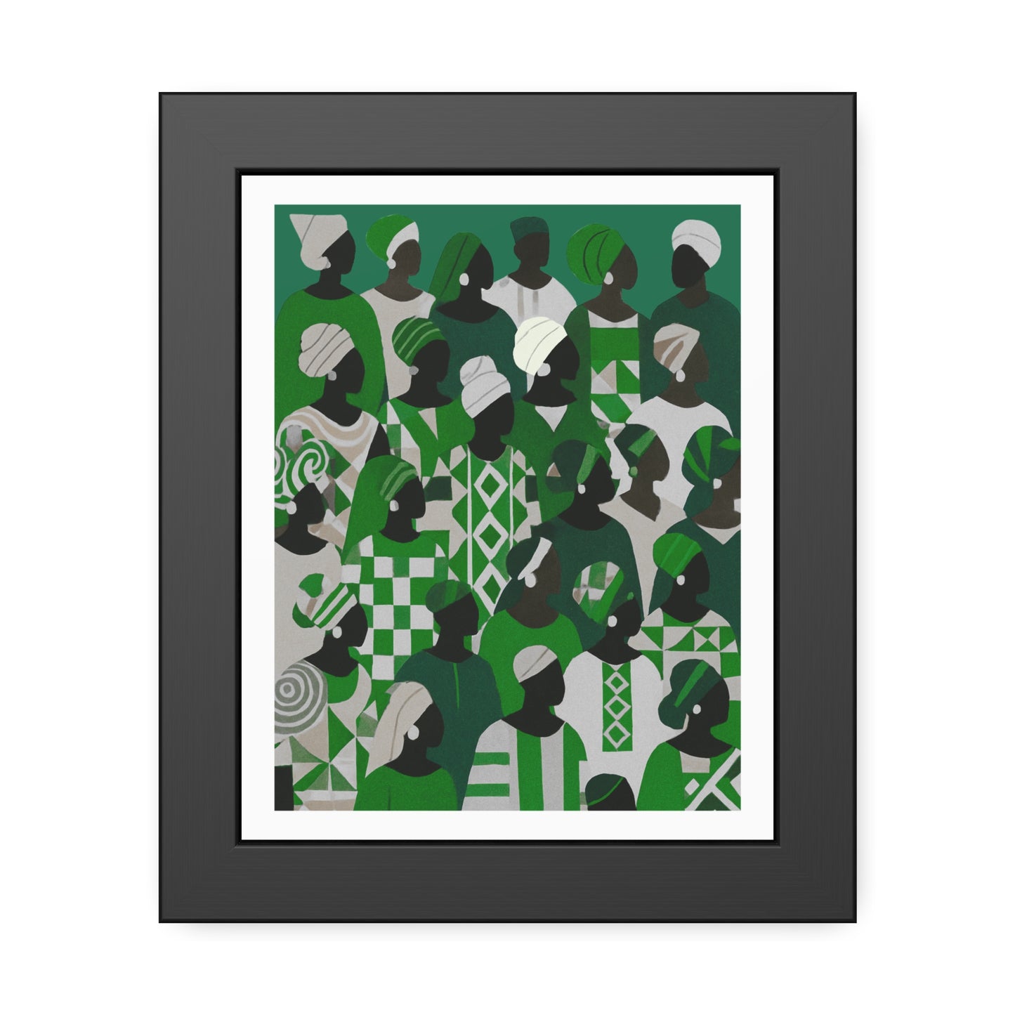 Emerald Unity - No text - Framed Poster Print