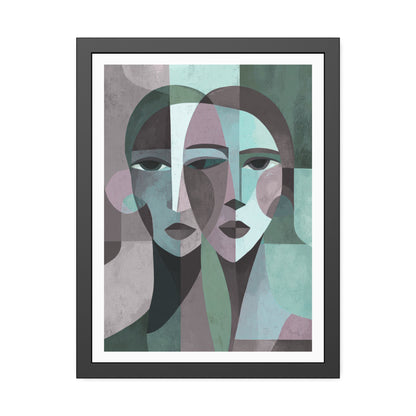Mes Visages - No text - Framed Poster Print