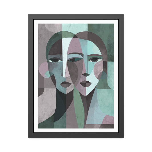 Mes Visages - No text - Framed Poster Print