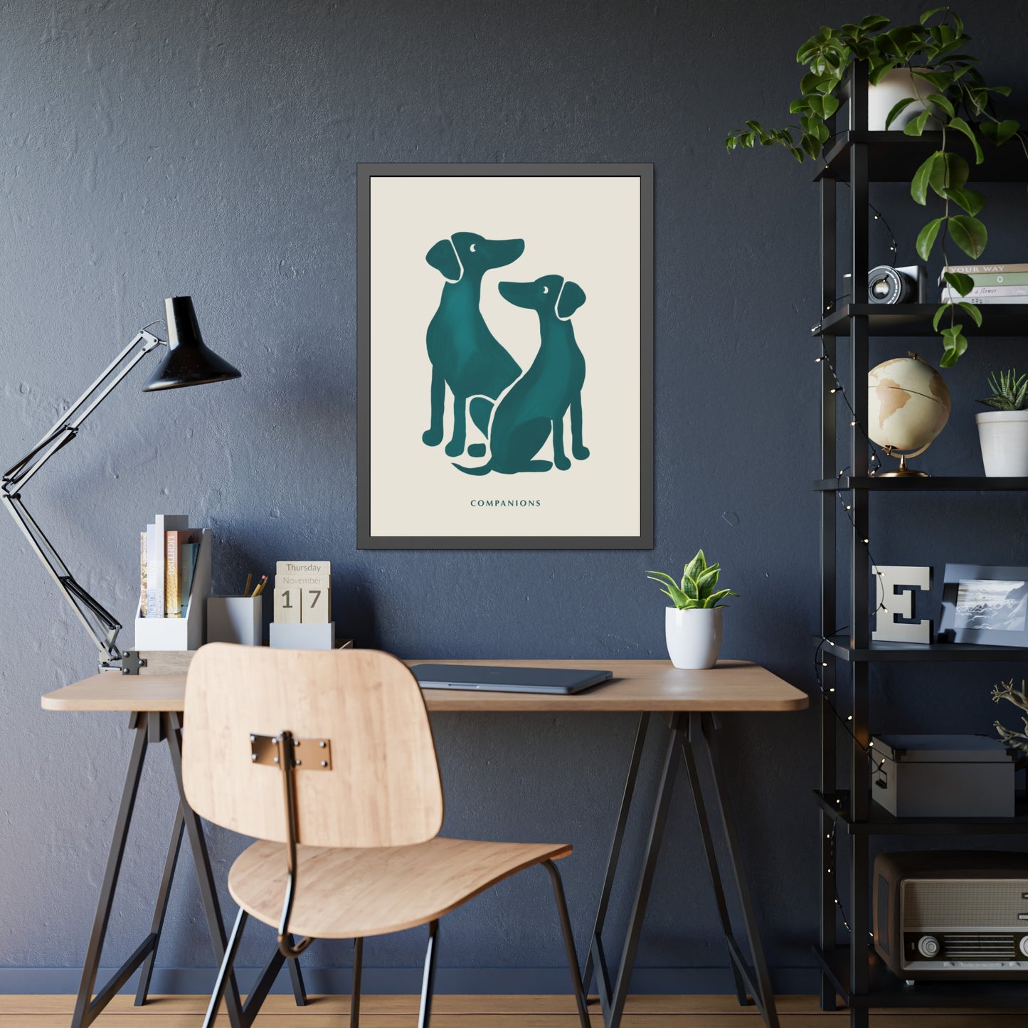 'Companion' - Dog Wall Poster - Minimalist Design