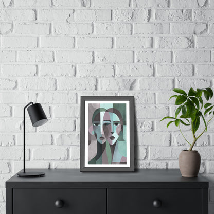 Mes Visages - No text - Framed Poster Print