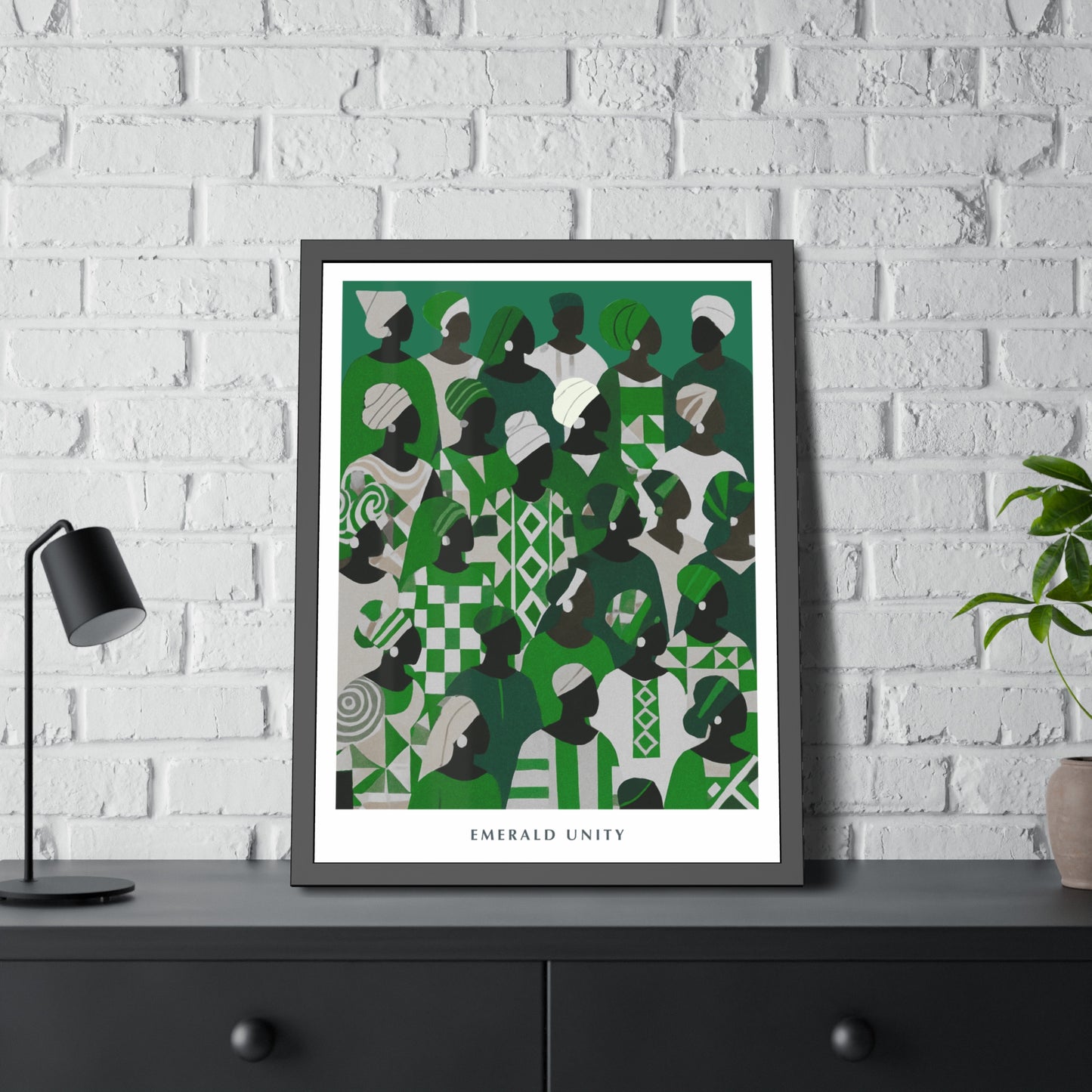 Emerald Unity - Framed Poster Print