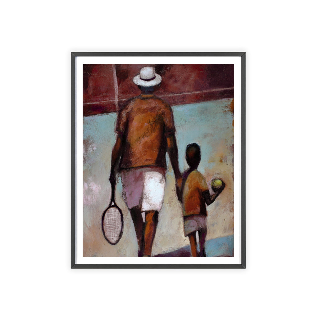 Following Father - Framed Art Print