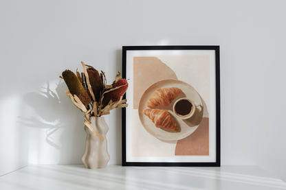 Golden Hour Coffee - Framed Poster Print