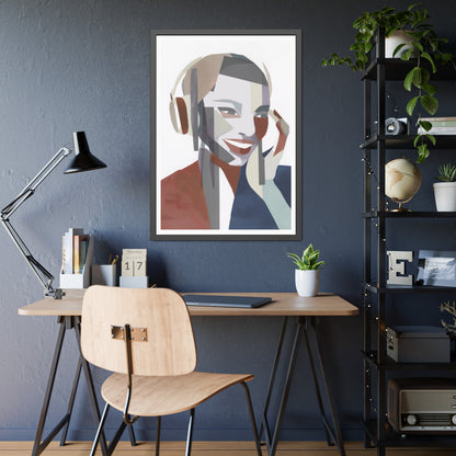 Happy Face Lady - Poster Print Design