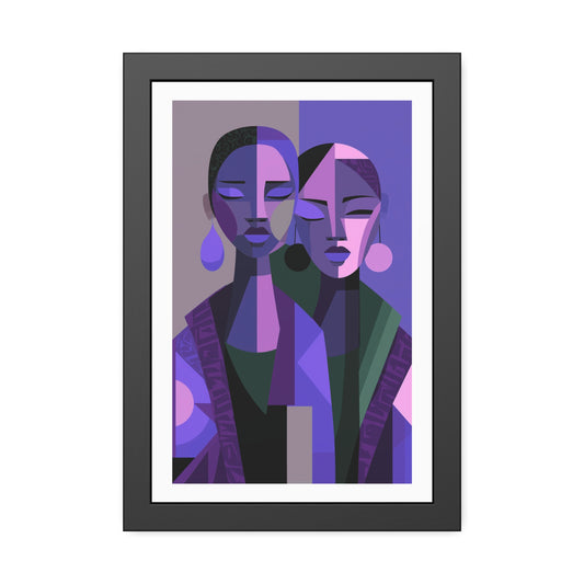 Les Soeurs Amoureux - No text - Framed Poster Print