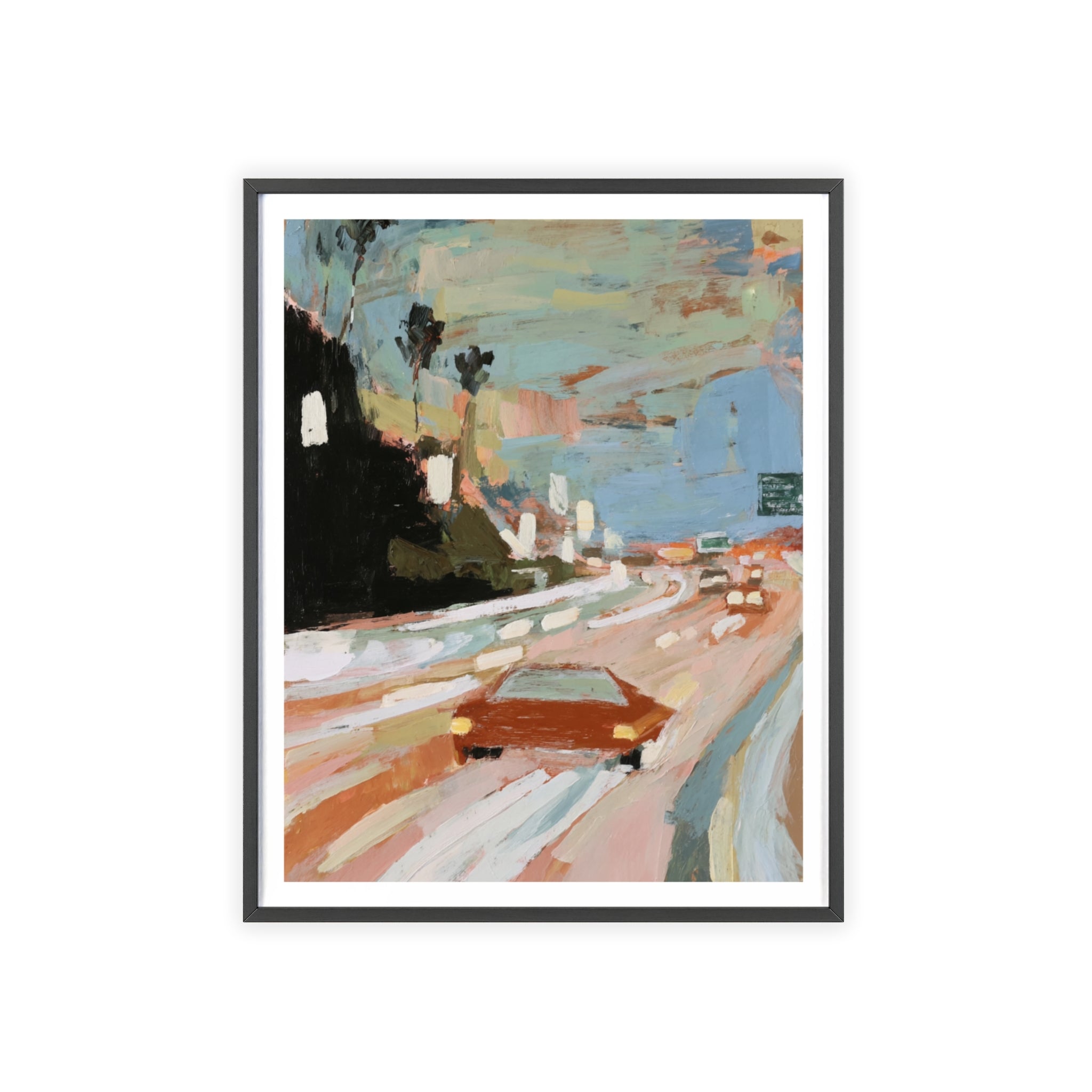 Pink Highway - Framed Art Print