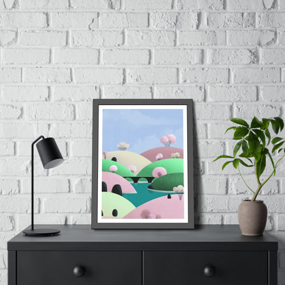 Spring Bridge - Framed Poster Wall Art