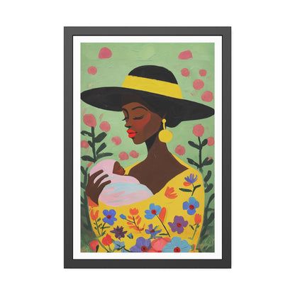 Grace in Bloom - No text - Framed Poster Print