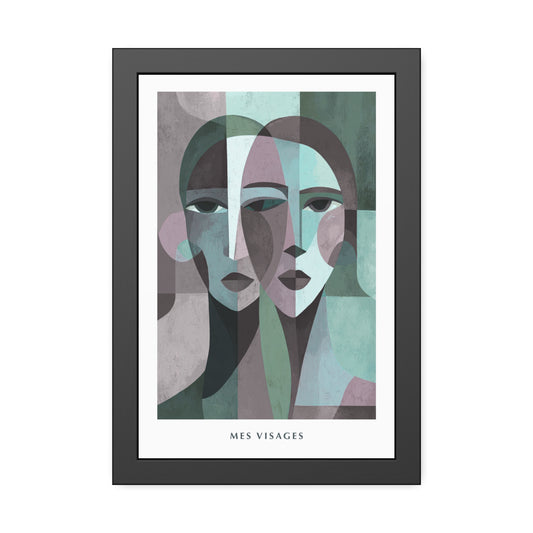 Mes Visages - Framed Poster Print