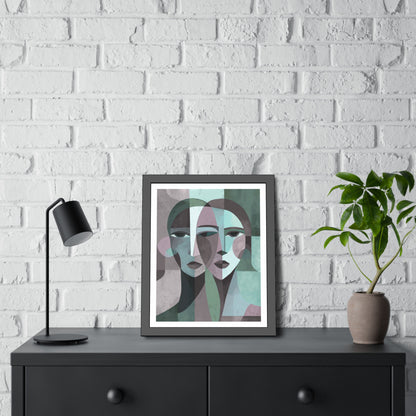 Mes Visages - No text - Framed Poster Print