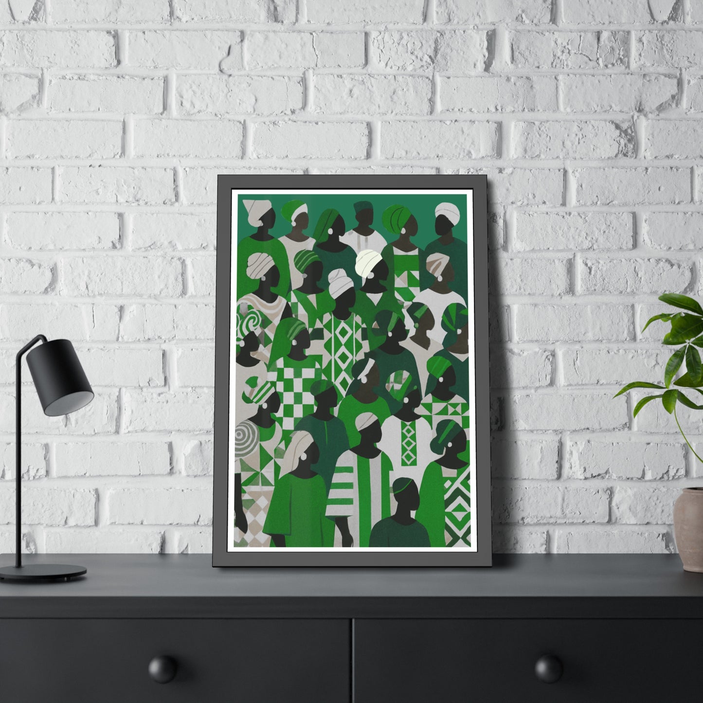 Emerald Unity - No text - Framed Poster Print
