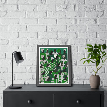 Emerald Unity - No text - Framed Poster Print
