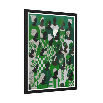 Emerald Unity - No text - Framed Poster Print