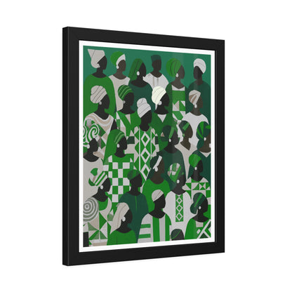 Emerald Unity - No text - Framed Poster Print
