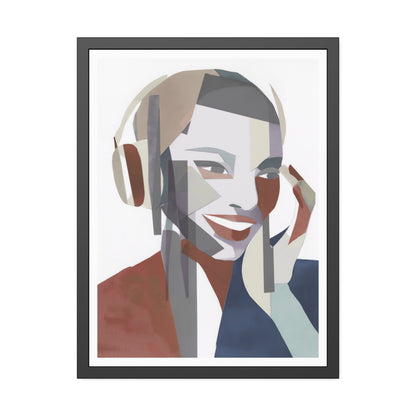 Happy Face Lady - Poster Print Design